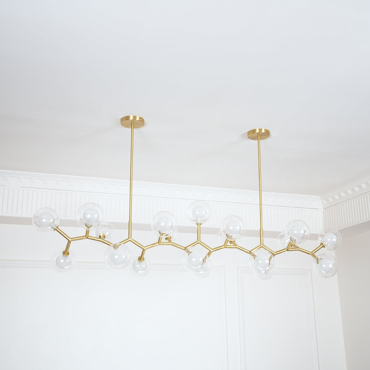 Molecular Glass Balls Chandelier – Ambient Illumination in Luxury Interior Setting View 10