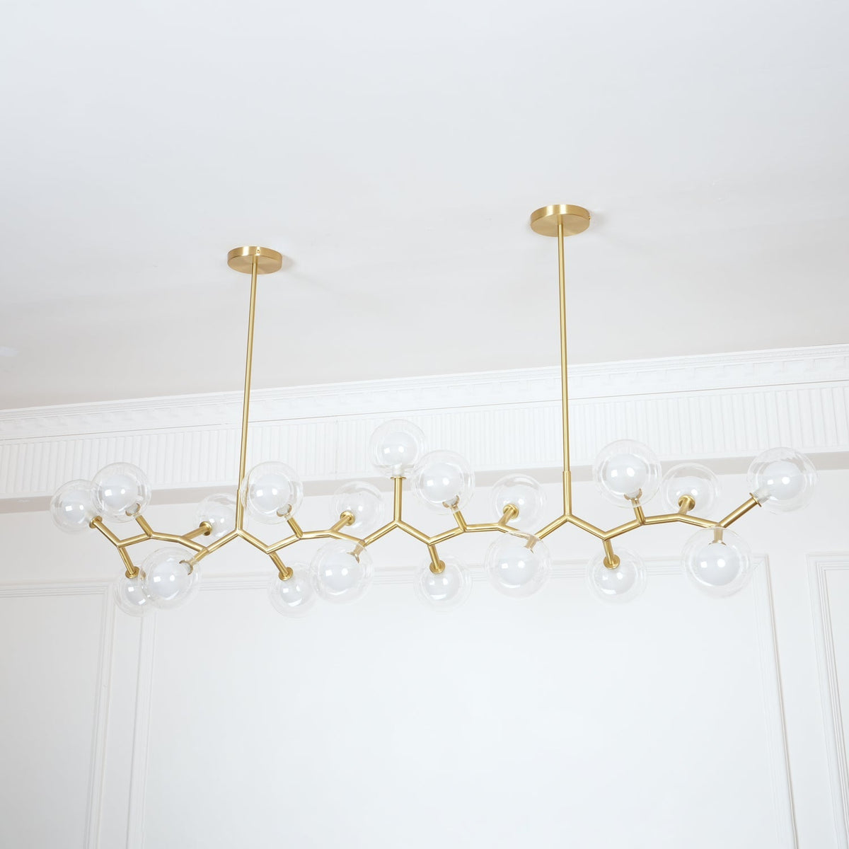Molecular Glass Balls Chandelier – Ambient Illumination in Luxury Interior Setting View 13
