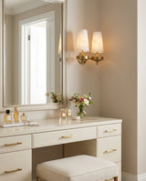 Montera Alabaster Curated Alabaster Wall Sconce – structural canopy joint detail