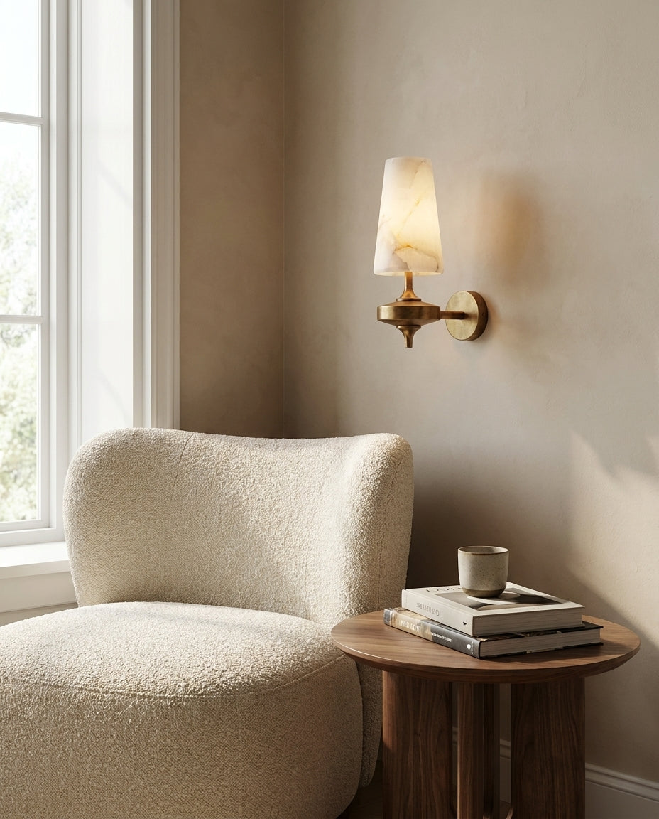 Montera Alabaster Curated Alabaster Wall Sconce