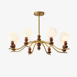 Moonlit Globe Chandelier – Handcrafted Architectural Luxury Lighting Fixture