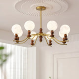 Moonlit Globe Chandelier – Handcrafted Material Texture and Detail View