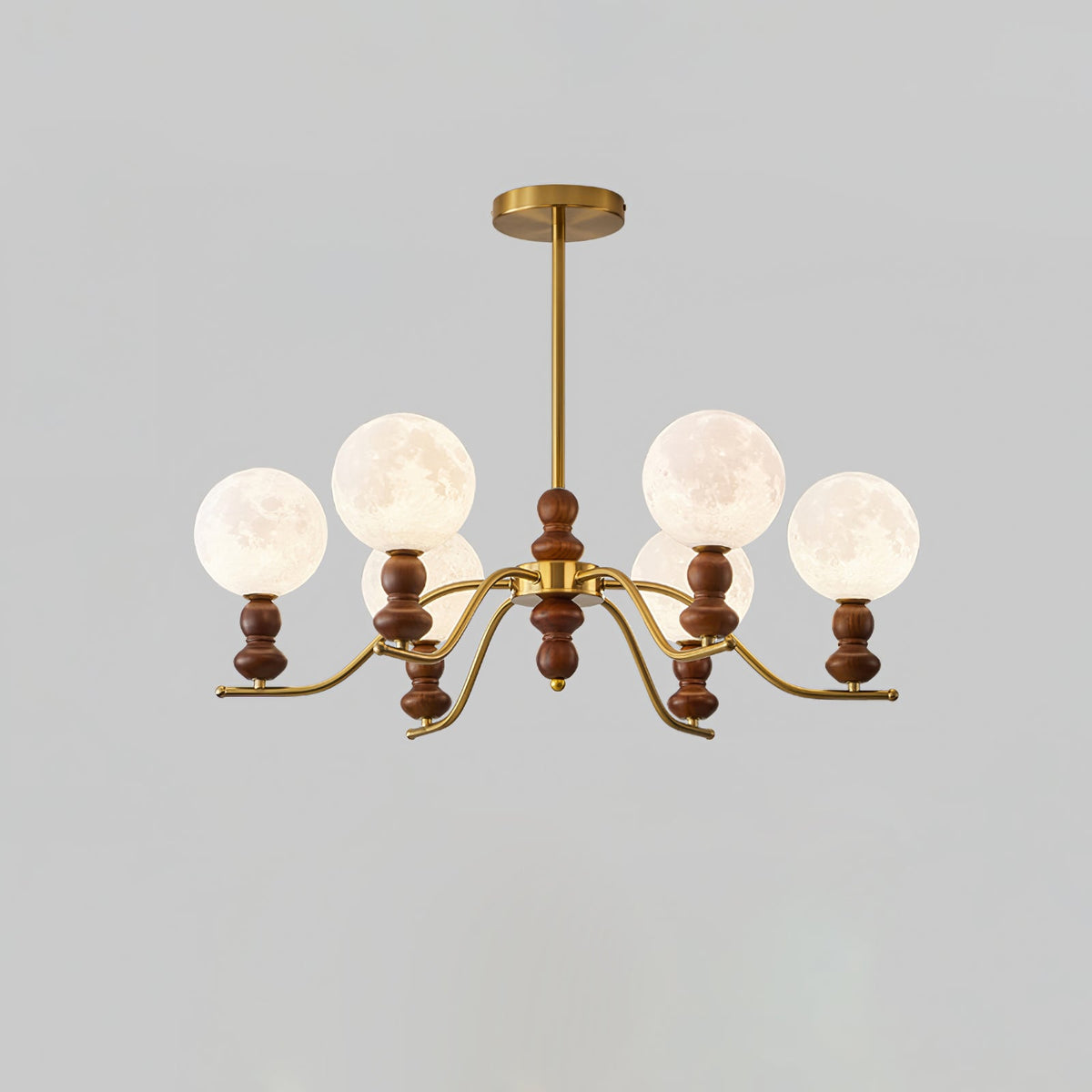 Moonlit Globe Chandelier – Ambient Illumination in Luxury Interior Setting View 17