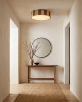 Mora Curated Iron & Glass Flush Mount Ceiling Li – structural canopy joint detail