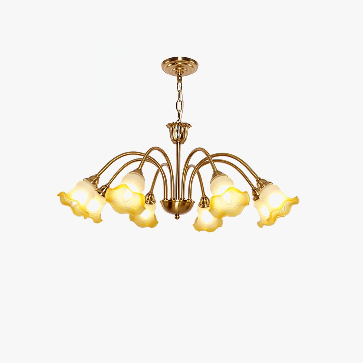 Morning Glory Curated Mouth-Blown Frosted Glass – illuminated warm ambiance setting
