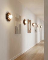 Morvio Pop Curated Mouth-Blown Frosted Glass Wal – illuminated warm ambiance setting