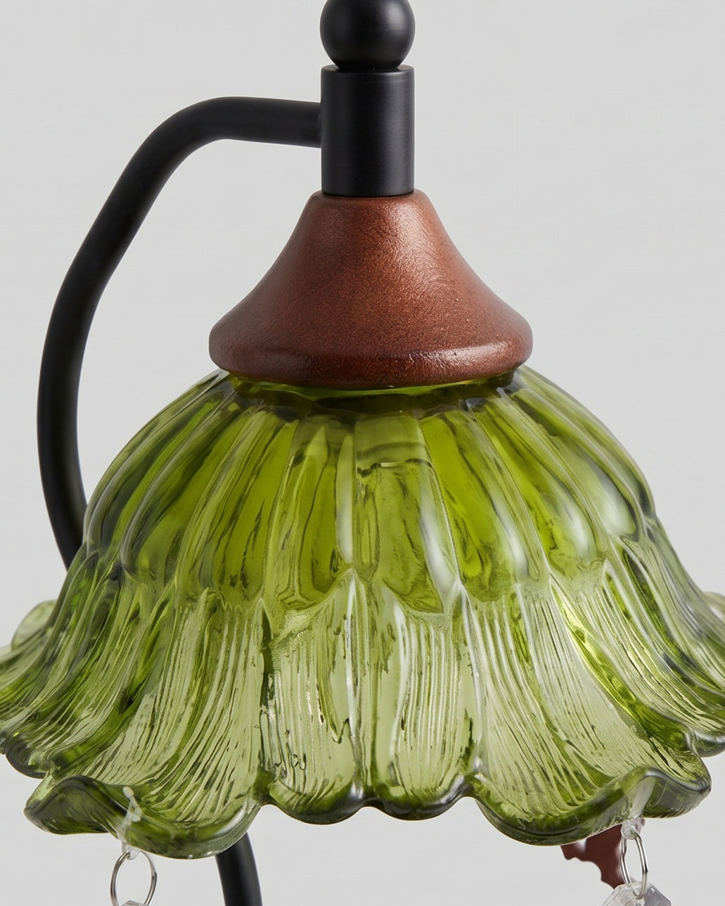 Mosselle Candle Warmer Curated Mouth-Blown Frost – full fixture elevation view