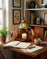 Mosselle Candle Warmer Curated Mouth-Blown Frost – illuminated warm ambiance setting