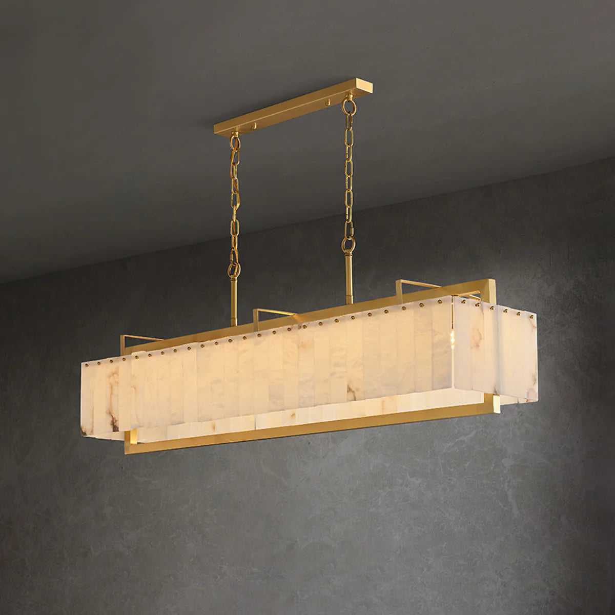 Spanish Alabaster Chandelier View 13 | Muben Bar Alabaster Chandelier | JINSHE | JINSHE