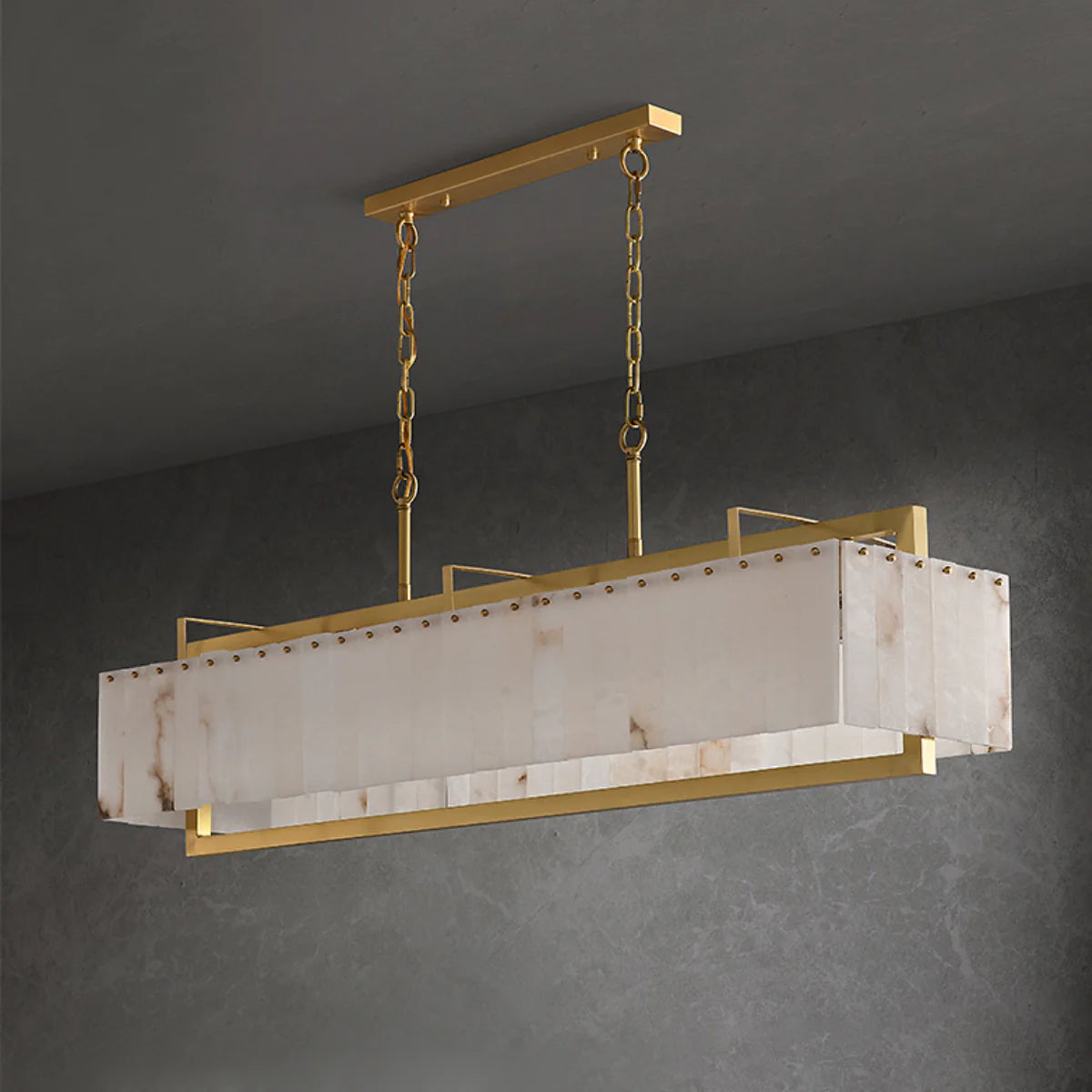Spanish Alabaster Chandelier View 9 | Muben Bar Alabaster Chandelier | JINSHE | JINSHE
