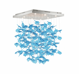 Multicolor Crystal Maple Chandelier – Ambient Illumination in Luxury Interior Setting View 26