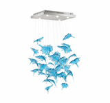 Multicolor Crystal Maple Chandelier – Ambient Illumination in Luxury Interior Setting View 22
