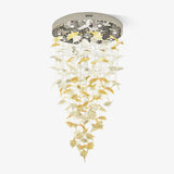 Multicolor Crystal Maple Chandelier – Handcrafted Architectural Luxury Lighting Fixture