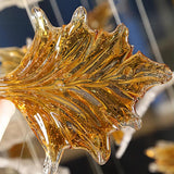 Multicolor Crystal Maple Chandelier – Ambient Illumination in Luxury Interior Setting View 11