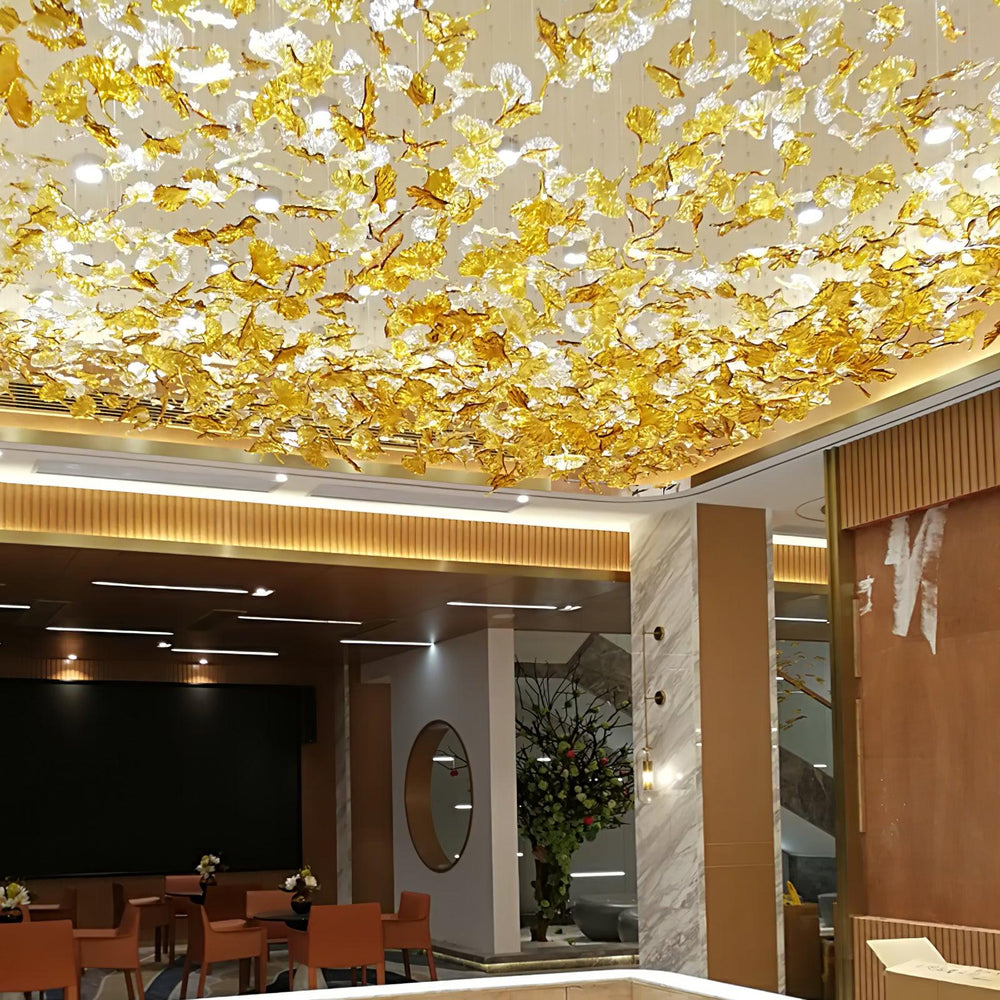 Multicolor Crystal Maple Chandelier