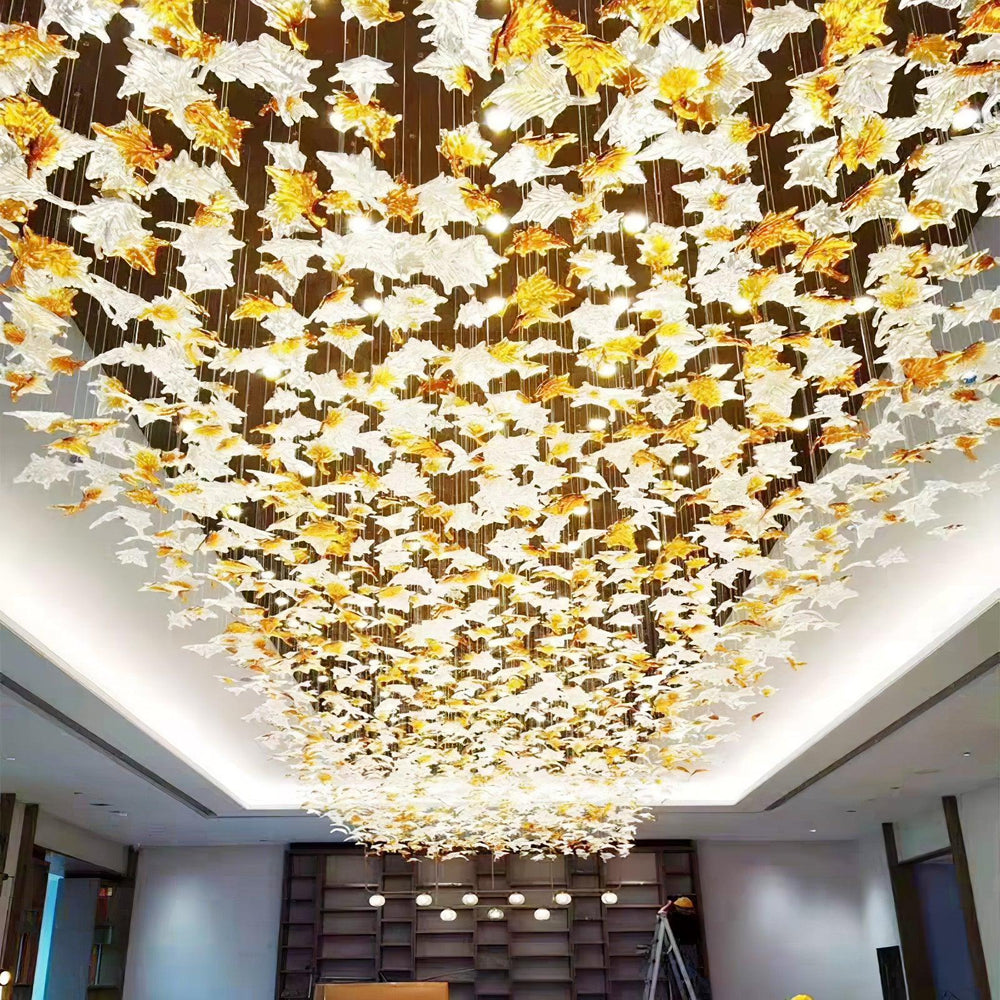 Multicolor Crystal Maple Chandelier