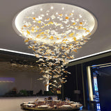 Multicolor Crystal Maple Chandelier – Ambient Illumination in Luxury Interior Setting View 6