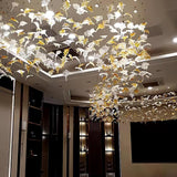 Multicolor Crystal Maple Chandelier – Ambient Illumination in Luxury Interior Setting View 9