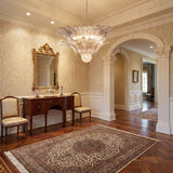 Glass Palmette Chandelier – Ambient Illumination in Luxury Interior Setting View 8