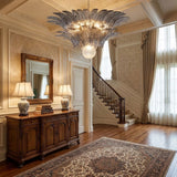 Glass Palmette Chandelier – Ambient Illumination in Luxury Interior Setting View 5