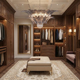 Glass Palmette Chandelier – Ambient Illumination in Luxury Interior Setting View 12