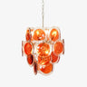Orange Disk Glass Chandelier