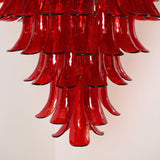 Glass Crimson Cascade Chandelier – Ambient Illumination in Luxury Interior Setting View 11