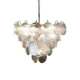 Glass Disc Iridescent Chandelier – Ambient Illumination in Luxury Interior Setting View 16