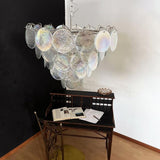 Glass Disc Iridescent Chandelier – Ambient Illumination in Luxury Interior Setting View 15