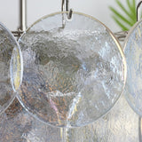 Glass Disc Iridescent Chandelier – Ambient Illumination in Luxury Interior Setting View 6