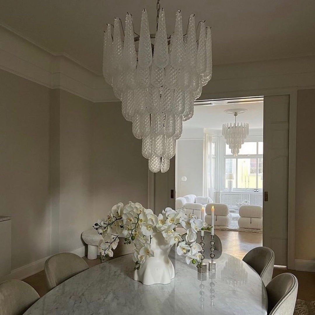 Glass Dewdrop Curated Mouth-Blown Frosted Glass – architectural ceiling profile
