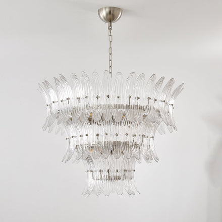 Glass Palmette Chandelier
