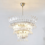 Glass Palmette Chandelier – Ambient Illumination in Luxury Interior Setting View 3