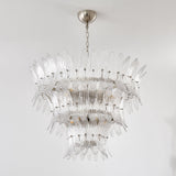 Glass Palmette Chandelier – Ambient Illumination in Luxury Interior Setting View 13