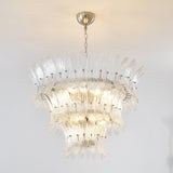 Glass Palmette Chandelier – Ambient Illumination in Luxury Interior Setting View 15