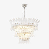 Glass Palmette Chandelier – Ambient Illumination in Luxury Interior Setting View 9