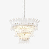 Glass Palmette Chandelier – Ambient Illumination in Luxury Interior Setting View 10