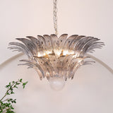 Glass Palmette Chandelier – Ambient Illumination in Luxury Interior Setting View 13