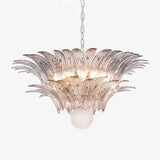 Glass Palmette Chandelier – Handcrafted Architectural Luxury Lighting Fixture