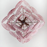 Glass Pink Disc Chandelier – Ambient Illumination in Luxury Interior Setting View 15