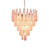 Pink Glass Dewdrop Curated Mouth-Blown Frosted G – illuminated warm ambiance setting #1