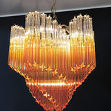Glass Pink Prism Chandelier – Ambient Illumination in Luxury Interior Setting View 14