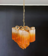 Glass Pink Prism Chandelier – Ambient Illumination in Luxury Interior Setting View 6