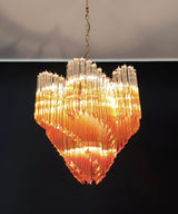 Glass Pink Prism Chandelier – Ambient Illumination in Luxury Interior Setting View 8