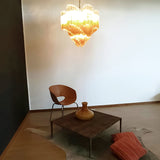 Glass Pink Prism Chandelier – Ambient Illumination in Luxury Interior Setting View 11