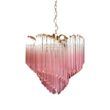 Glass Pink Prism Chandelier – Ambient Illumination in Luxury Interior Setting View 16