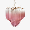Glass Pink Prism Chandelier