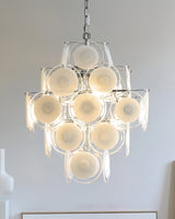 Disc White Glass Curated Mouth-Blown Frosted Gla – handcrafted surface texture