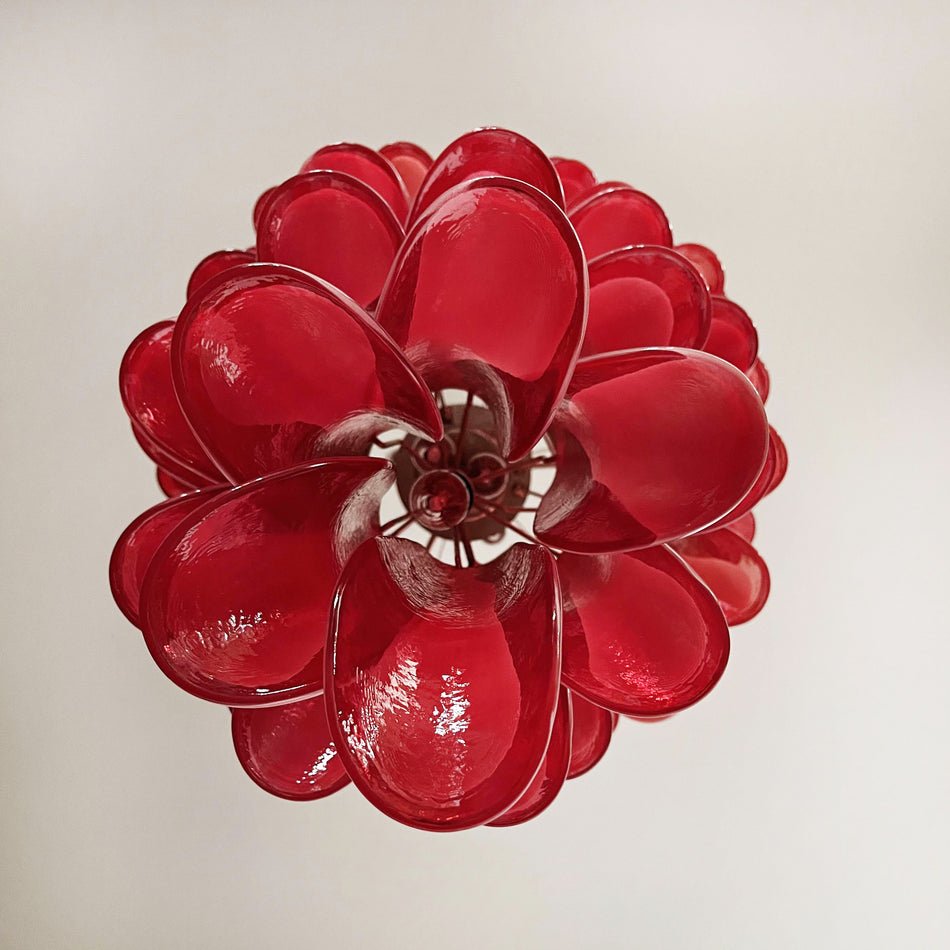 Petala Amber Art Glass Chandelier
