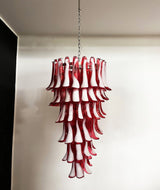 Petala Amber Art Glass Chandelier – dimensional scale reference